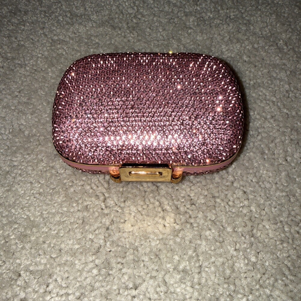 NEW Glitz & Glam 8 Compartment Travel Pill Cases PINK Rhinestones TikTok Viral